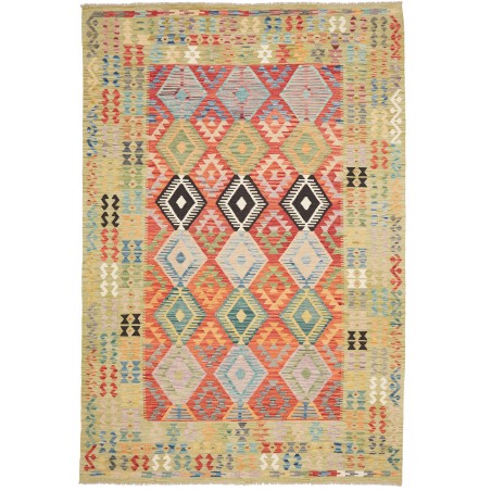Tappeto Kilim Afghanistan marrone 201x302
