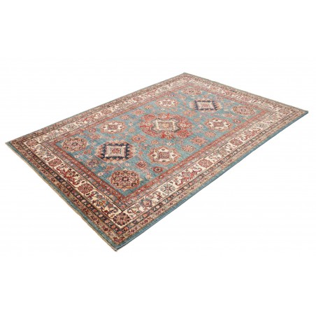 Tappeto Kazak Fine Pakistan azzurro giallo 166x238
