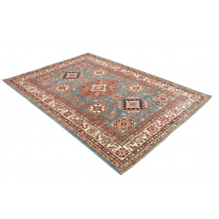 Tappeto Kazak Fine Pakistan azzurro giallo 166x238