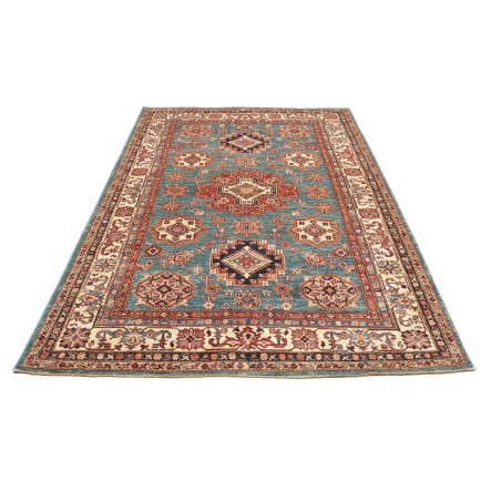 Tappeto Kazak Fine Pakistan azzurro giallo 166x238