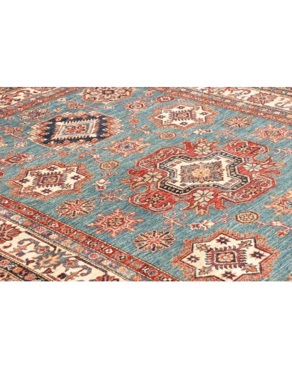 Tappeto Kazak Fine Pakistan azzurro giallo 166x238