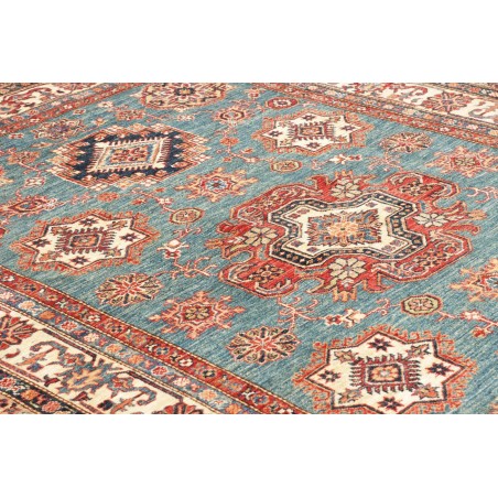 Tappeto Kazak Fine Pakistan azzurro giallo 166x238