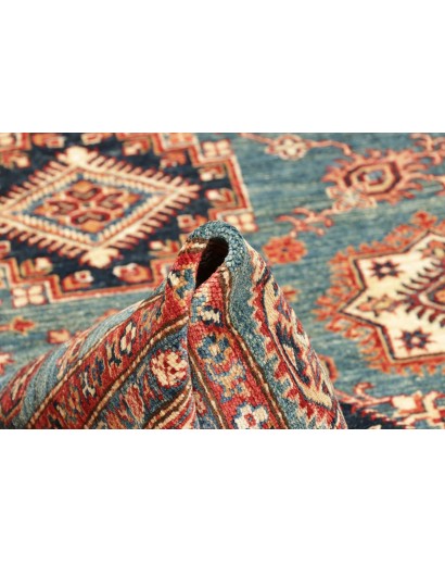 Tappeto Kazak Fine Pakistan azzurro giallo 166x238