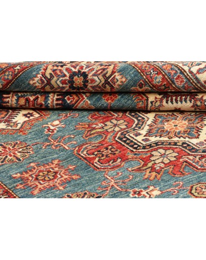 Tappeto Kazak Fine Pakistan azzurro giallo 166x238