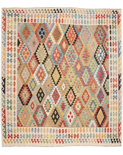 Tappeto Kilim Afghanistan marrone giallo 258x294