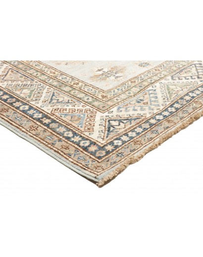 Tappeto Kazak Fine Pakistan bianco azzurro 178x238