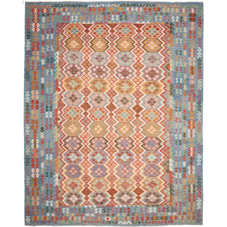 Tappeto Kilim Afghanistan marrone azzurro 315x393