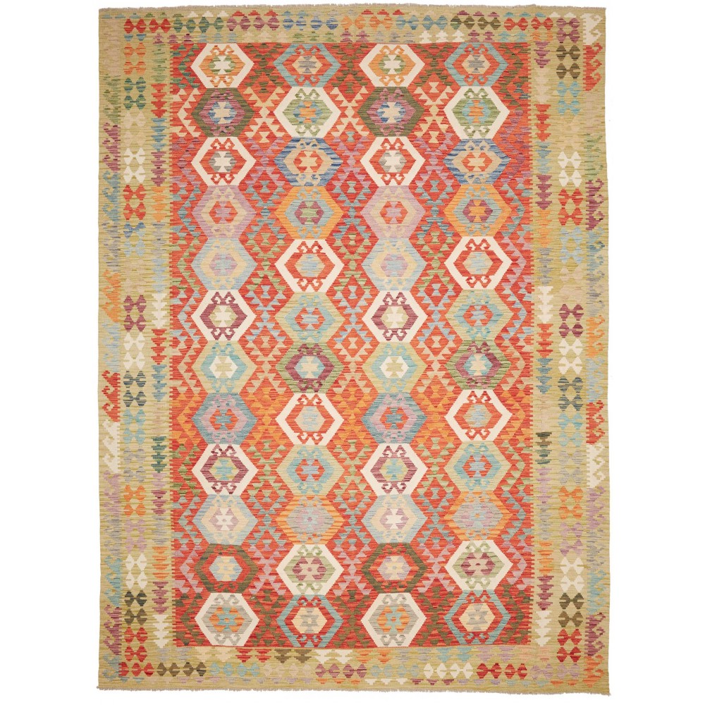 Tappeto Kilim Afghanistan marrone 277x372 Tappeto Kilim Afghanistan marrone 277x372