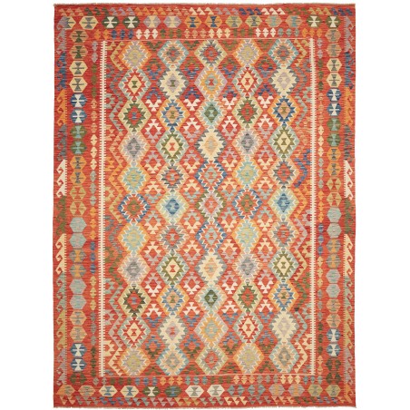 Tappeto Kilim Afghanistan marrone bianco 277x372