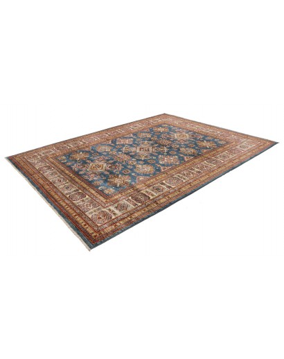 Tappeto Kazak Fine Pakistan azzurro grigio 242x313