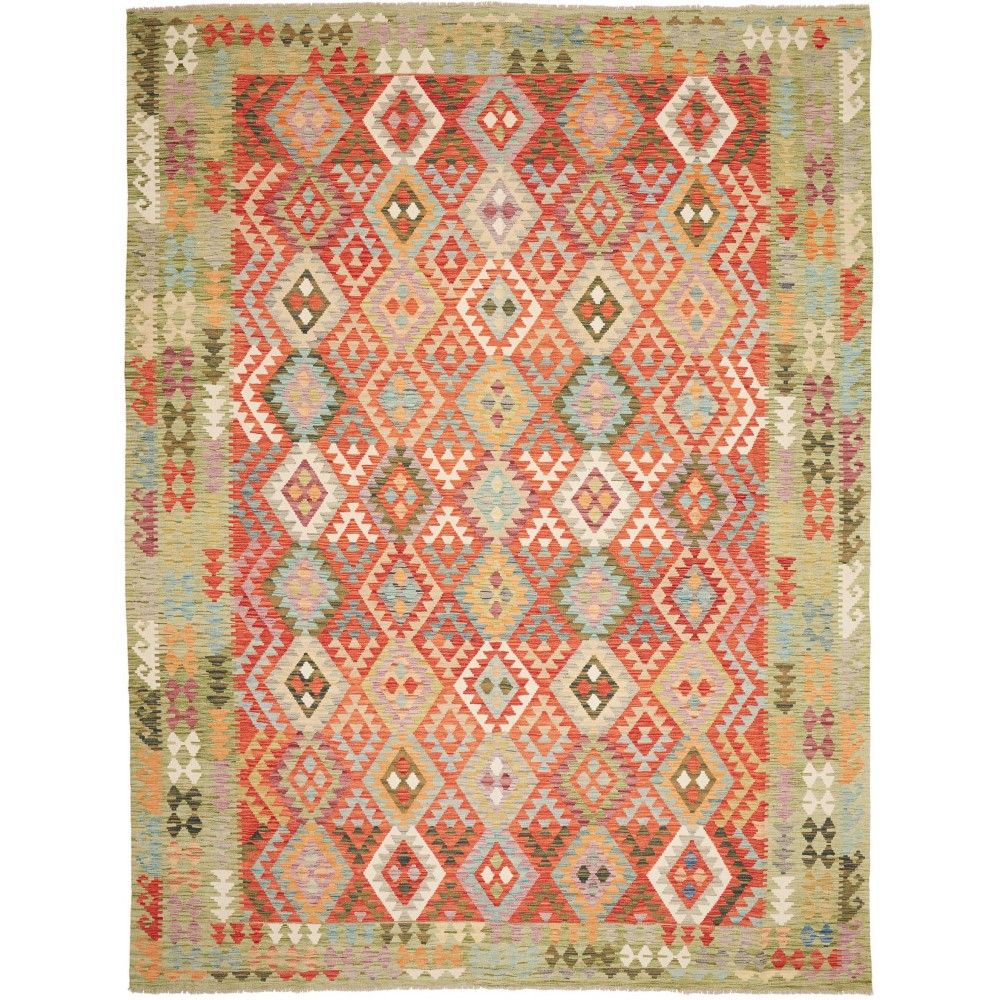 Tappeto Kilim Afghanistan marrone 272x366 Tappeto Kilim Afghanistan marrone 272x366