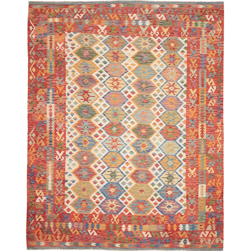Tappeto Kilim Afghanistan marrone 271x343 Tappeto Kilim Afghanistan marrone 271x343