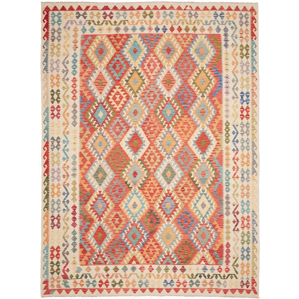 Tappeto Kilim Afghanistan marrone 260x350 Tappeto Kilim Afghanistan marrone 260x350