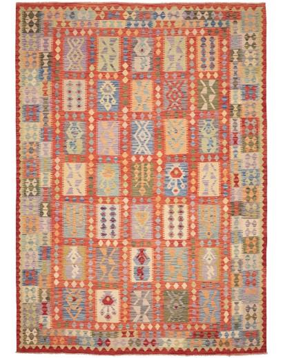 Tappeto Kilim Afghanistan marrone 252x353