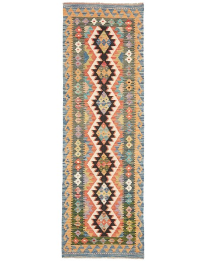 Tappeto Kilim Afghanistan marrone grigio 81x249