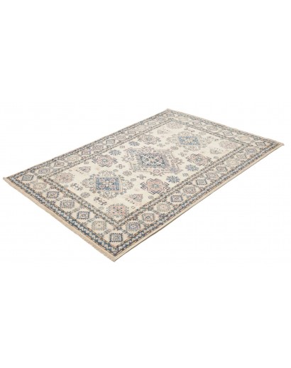 Tappeto Kazak Fine Pakistan bianco grigio 121x177
