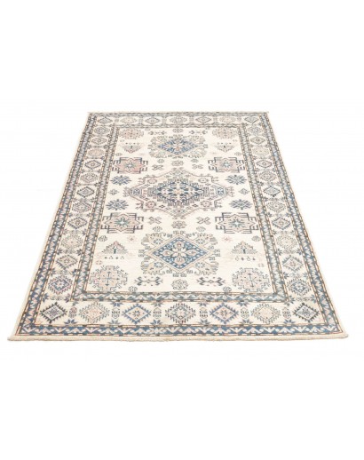 Tappeto Kazak Fine Pakistan bianco grigio 121x177