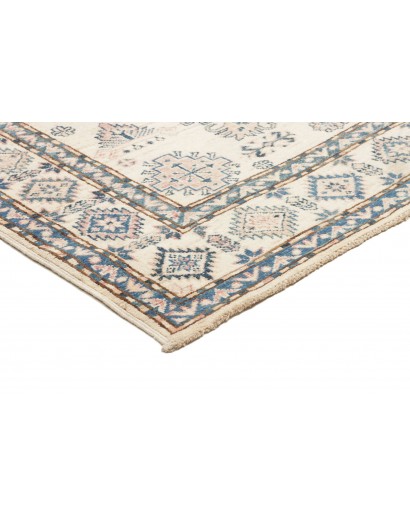 Tappeto Kazak Fine Pakistan bianco grigio 121x177