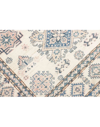 Tappeto Kazak Fine Pakistan bianco grigio 121x177