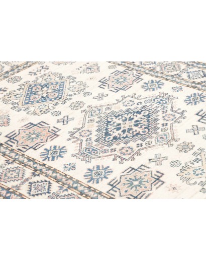 Tappeto Kazak Fine Pakistan bianco grigio 121x177