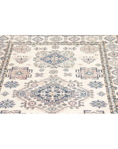 Tappeto Kazak Fine Pakistan bianco grigio 121x177