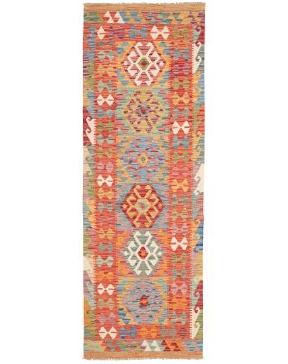 Tappeto Kilim Afghanistan marrone bianco 82x245