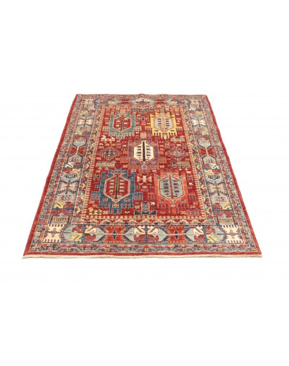 Tappeto Tribal Pakistan rosso grigio 120x180