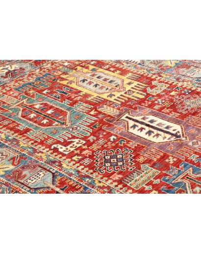 Tappeto Tribal Pakistan rosso grigio 120x180