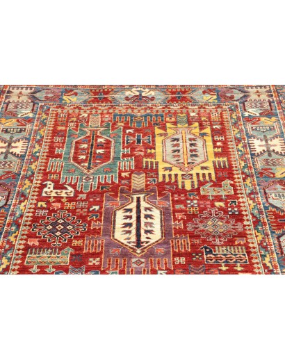 Tappeto Tribal Pakistan rosso grigio 120x180