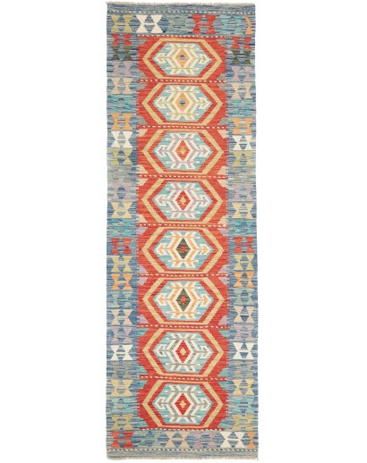 Tappeto Kilim Afghanistan marrone beige 82x252
