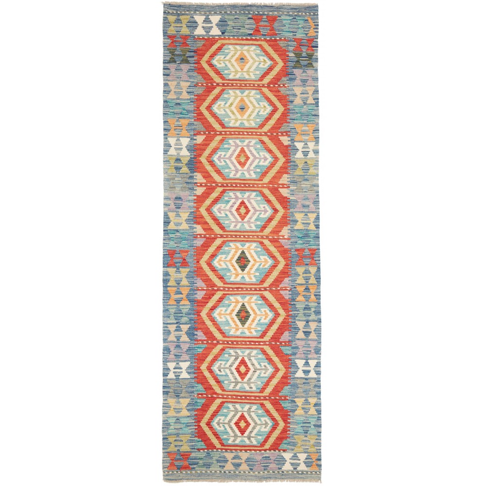 Tappeto Kilim Afghanistan marrone beige 82x252 Tappeto Kilim Afghanistan marrone beige 82x252