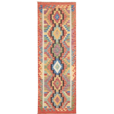 Tappeto Kilim Afghanistan marrone bianco 85x244