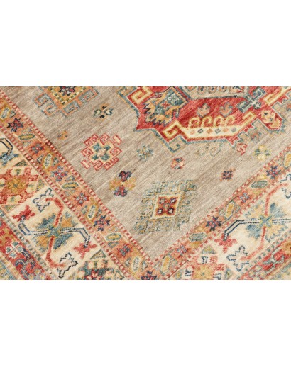 Tappeto Kazak Fine Pakistan marrone grigio 150x203