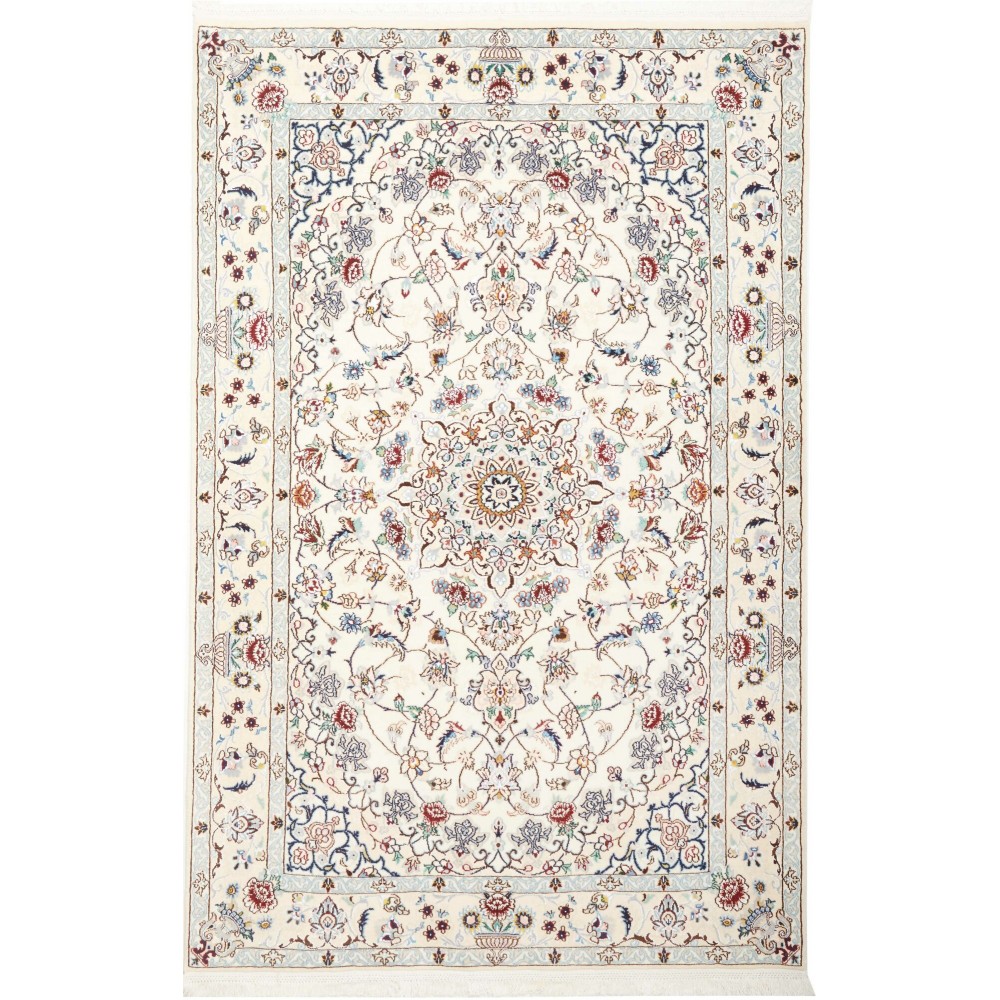 Tappeto Nain 9La Persia bianco azzurro 130x204