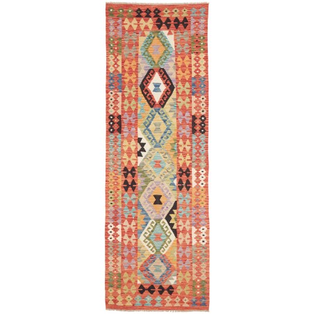 Tappeto Kilim Afghanistan arancione bianco 83x249
