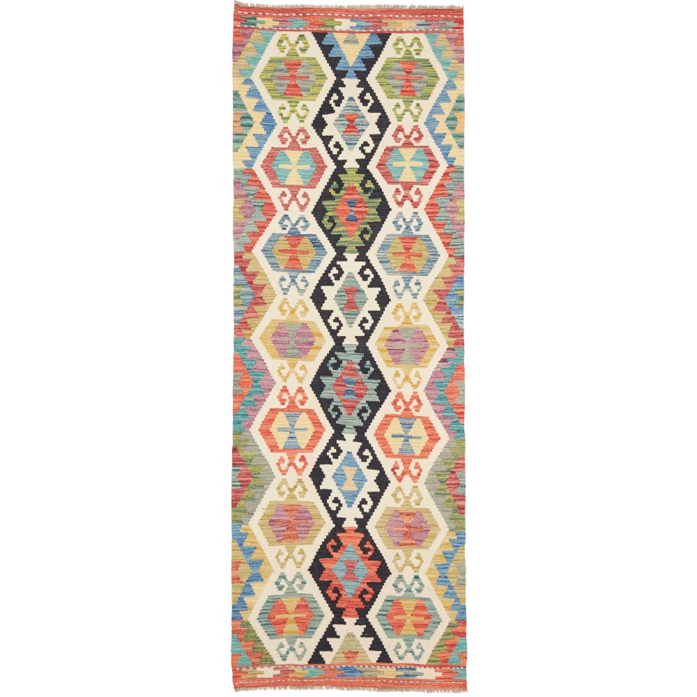 Tappeto Kilim Afghanistan marrone 81x245 Tappeto Kilim Afghanistan marrone 81x245