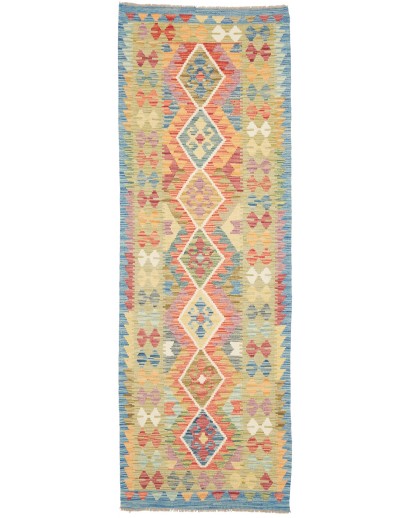 Tappeto Kilim Afghanistan marrone bianco 83x248