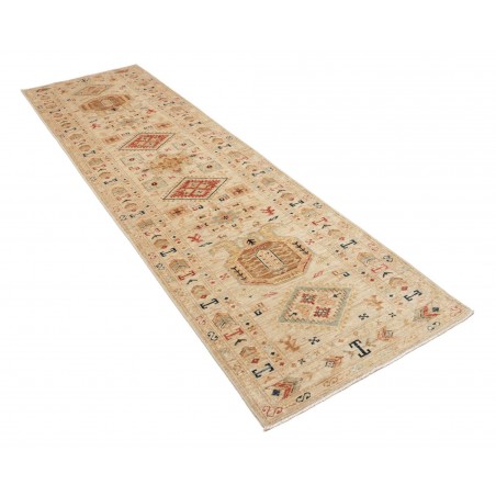 Tappeto Kazak Fine Pakistan marrone grigio 81x305