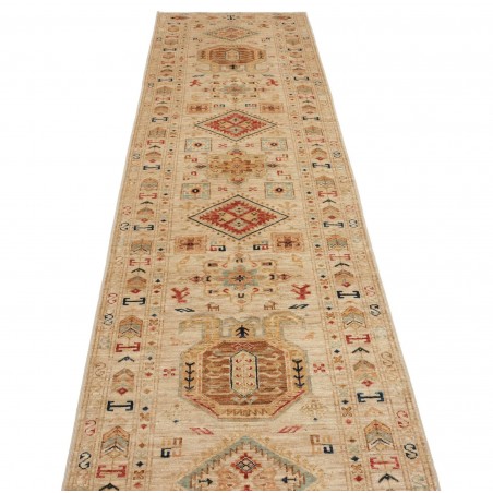 Tappeto Kazak Fine Pakistan marrone grigio 81x305