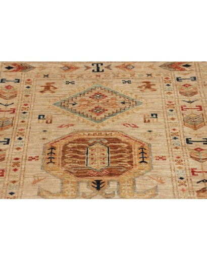 Tappeto Kazak Fine Pakistan marrone grigio 81x305