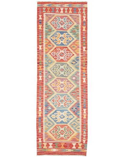 Tappeto Kilim Afghanistan marrone bianco 79x244