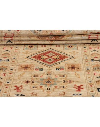 Tappeto Kazak Fine Pakistan marrone grigio 81x305
