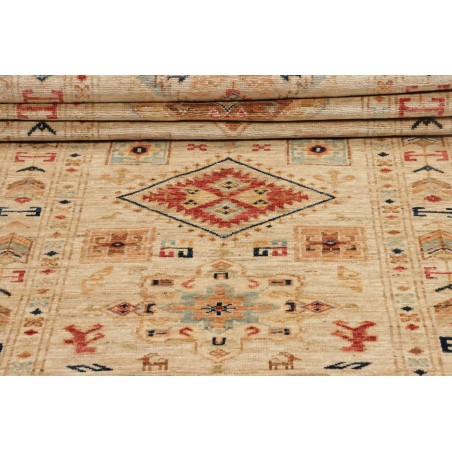 Tappeto Kazak Fine Pakistan marrone grigio 81x305