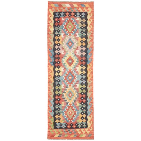 Tappeto Kilim Afghanistan marrone azzurro 80x245
