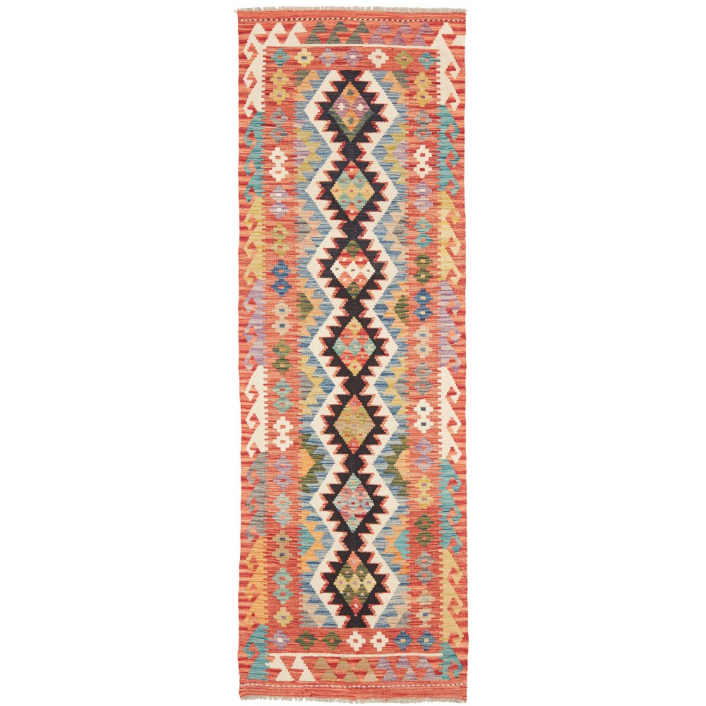 Tappeto Kilim Afghanistan marrone grigio 79x243 Tappeto Kilim Afghanistan marrone grigio 79x243