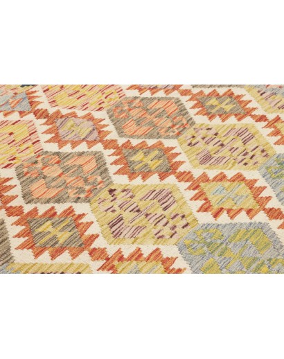 Tappeto Kilim Afghanistan marrone rosso 126x181