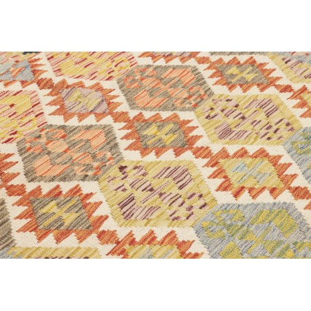 Tappeto Kilim Afghanistan marrone rosso 126x181