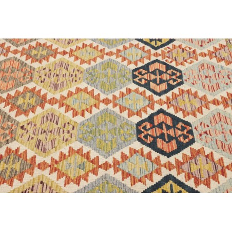 Tappeto Kilim Afghanistan marrone rosso 126x181