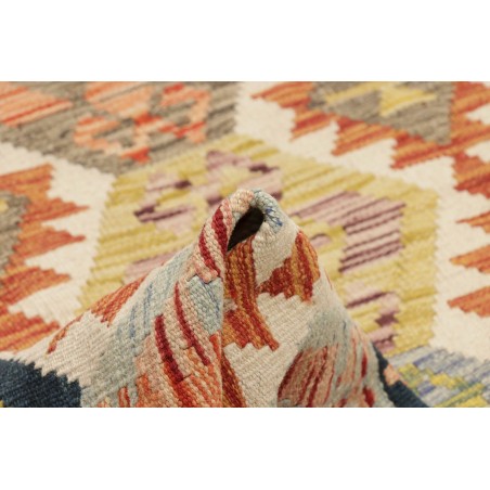 Tappeto Kilim Afghanistan marrone rosso 126x181