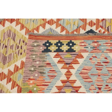 Tappeto Kilim Afghanistan marrone rosso 126x181